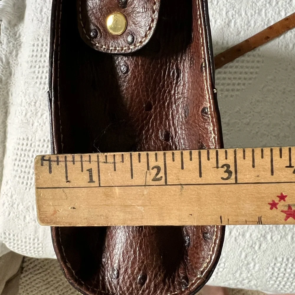 Brahmin 2toned Ostrich embossed leather shoulder bag - Price Dropped!!! - Picture 9 of 10